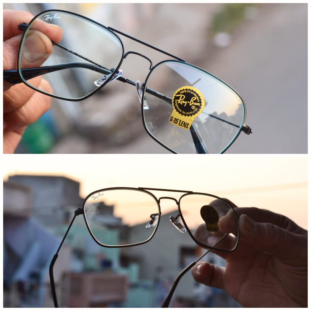 RAY-BAN New Modern Stylish Addition Shaded Brown Shade & Gold 3136 Square Sunglass For Unisex