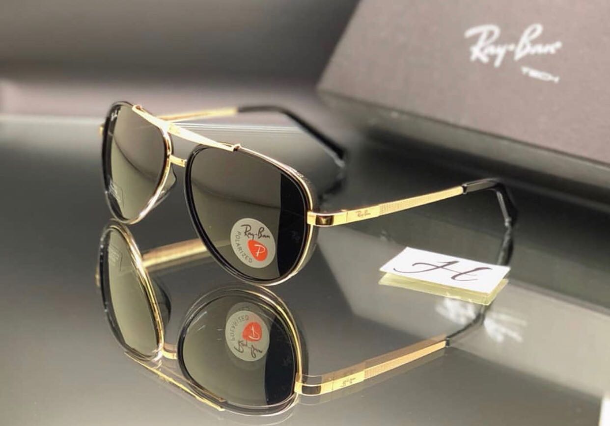 RAY-BAN New Top Trending Men's Pack Of 2 Combo Hot Favourite Wintage Sunglass For Unisex.