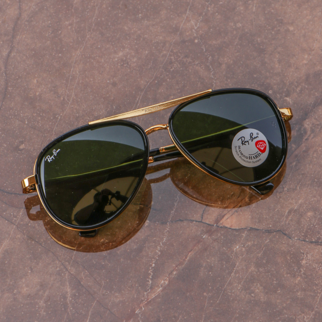 RAY-BAN Brown & Gold 4414 Causal Latest Sunglass For Unisex.