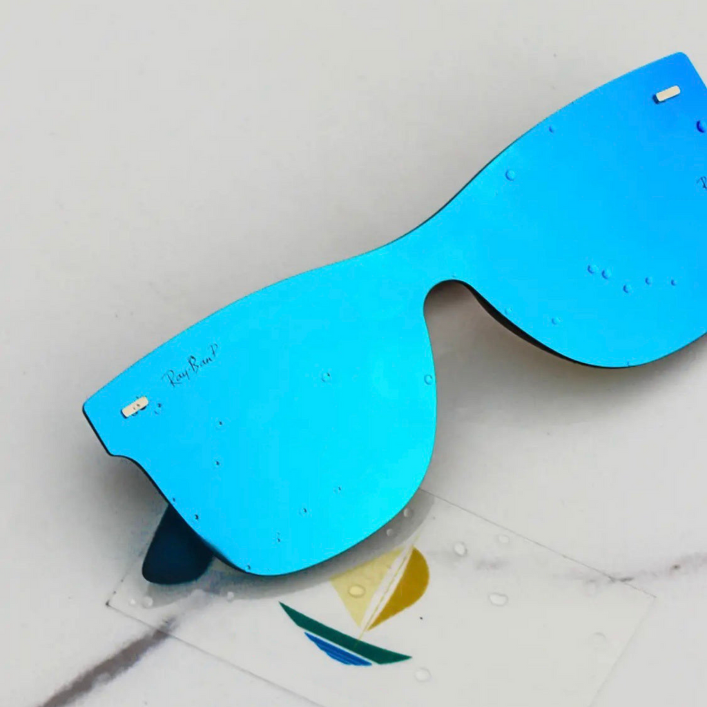 RAY-BAN New Addition Blue & Black 650 Wayfarer Sunglass For Unisex