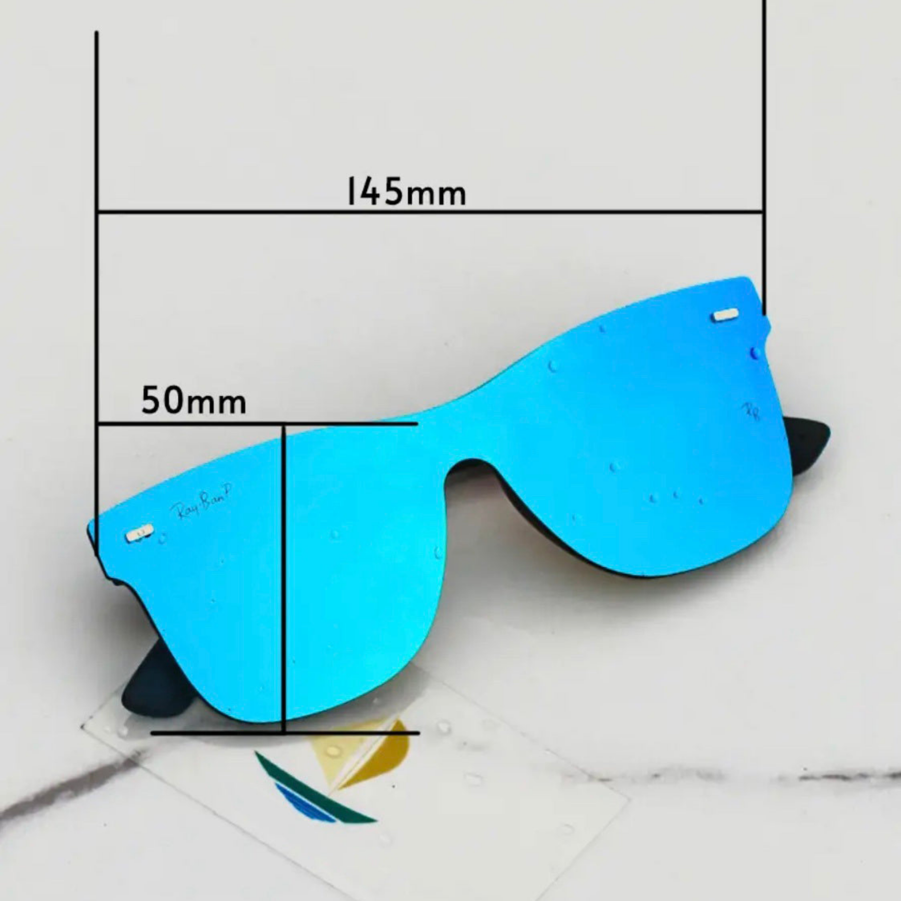 RAY-BAN New Addition Blue & Black 650 Wayfarer Sunglass For Unisex