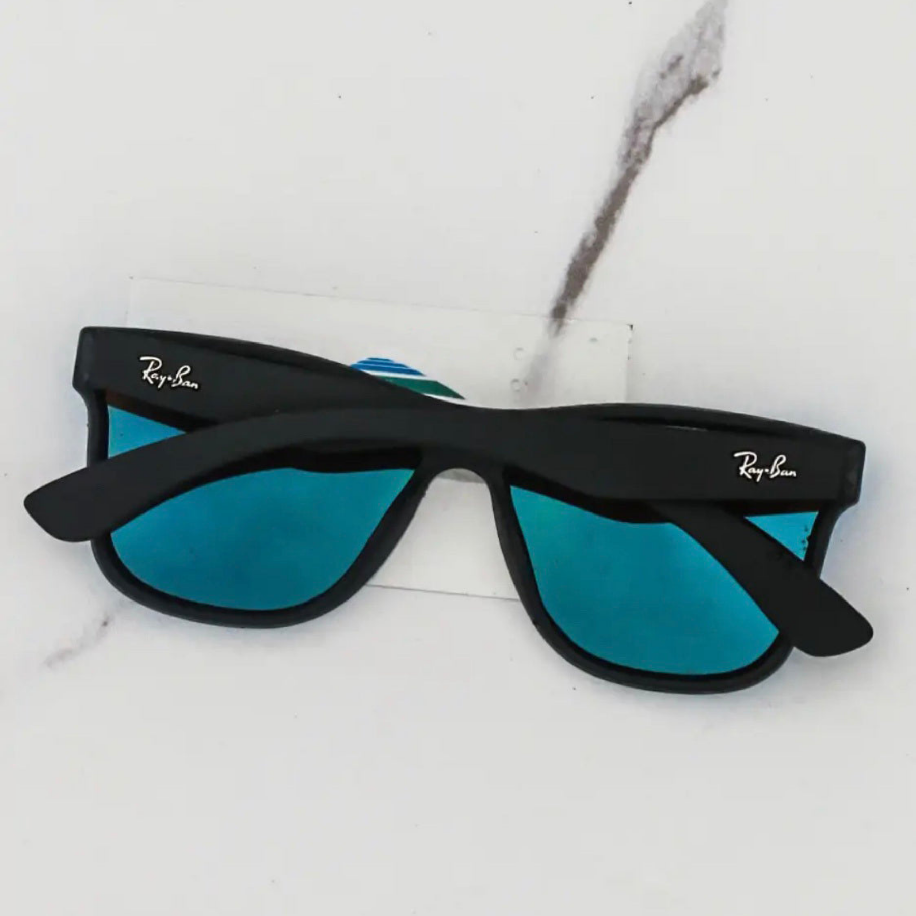 RAY-BAN New Addition Blue & Black 650 Wayfarer Sunglass For Unisex