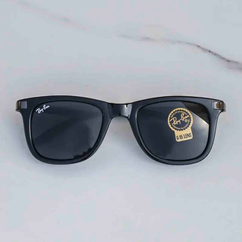 RAY-BAN New Addition Black & Black 4287 Square Sunglass For Unisex