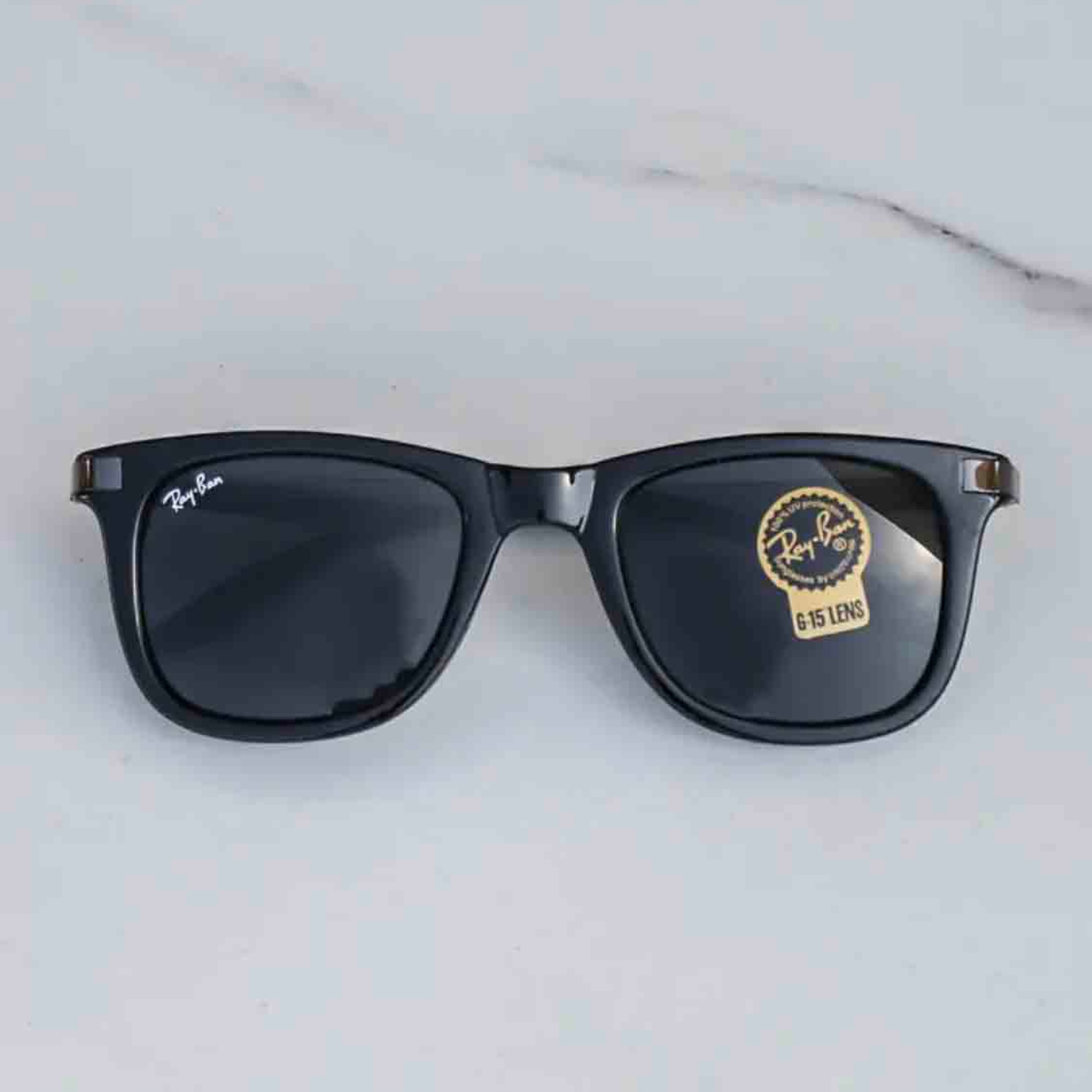 RAY-BAN New Addition Black & Black 4287 Square Sunglass For Unisex
