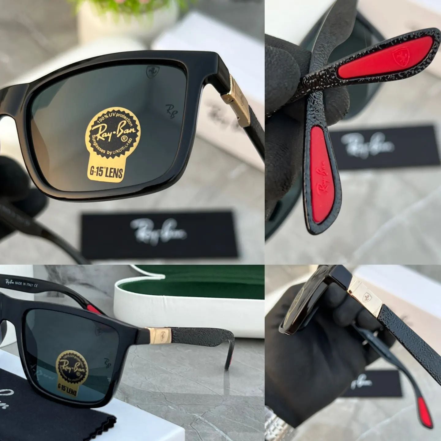 RAY-BAN New Fancy Men's Inboard Square Wayfarer Trendy Hot Favourite Wintage Sunglass For Unisex.