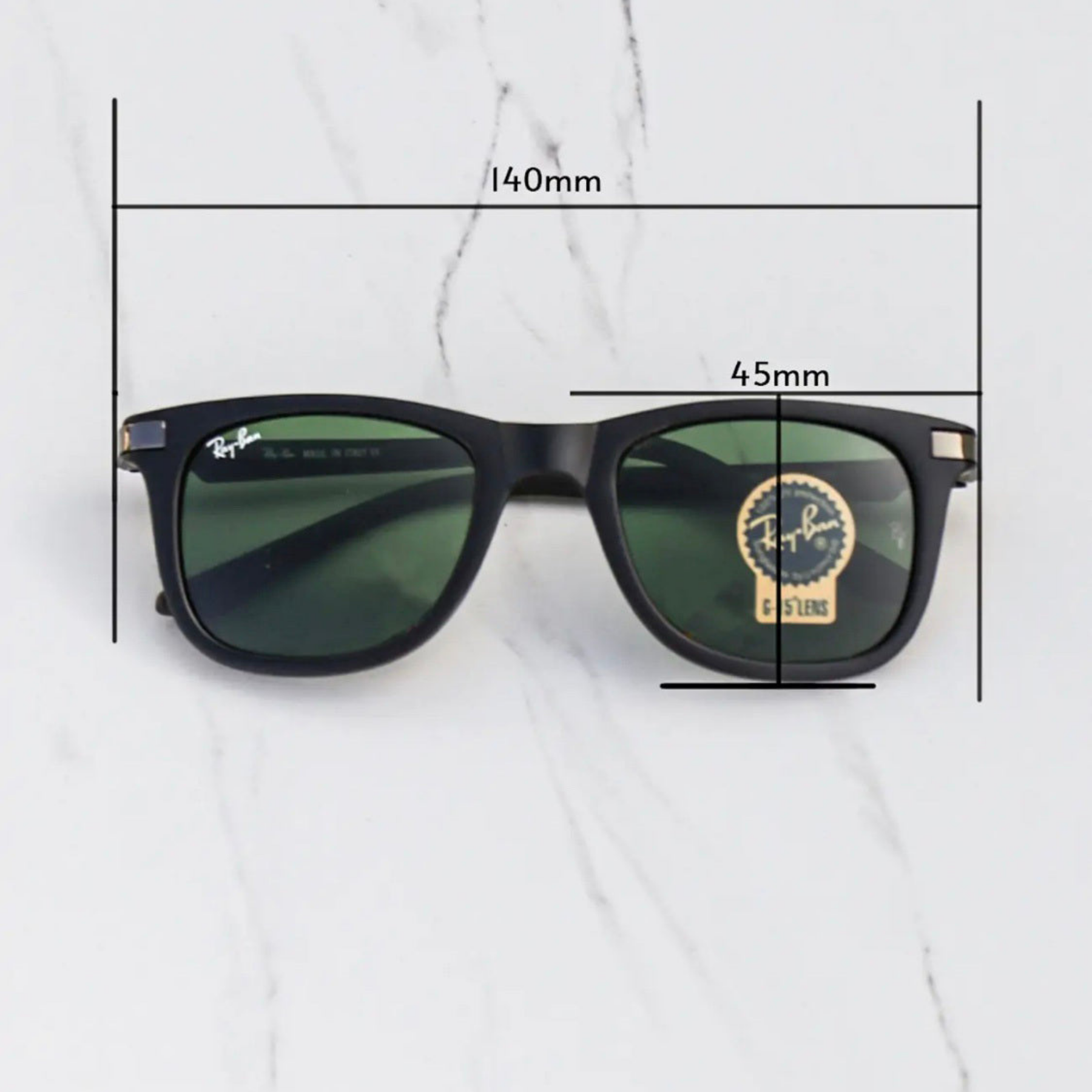 RAY-BAN New Addition Green & Black 4287 Square Sunglass For Unisex