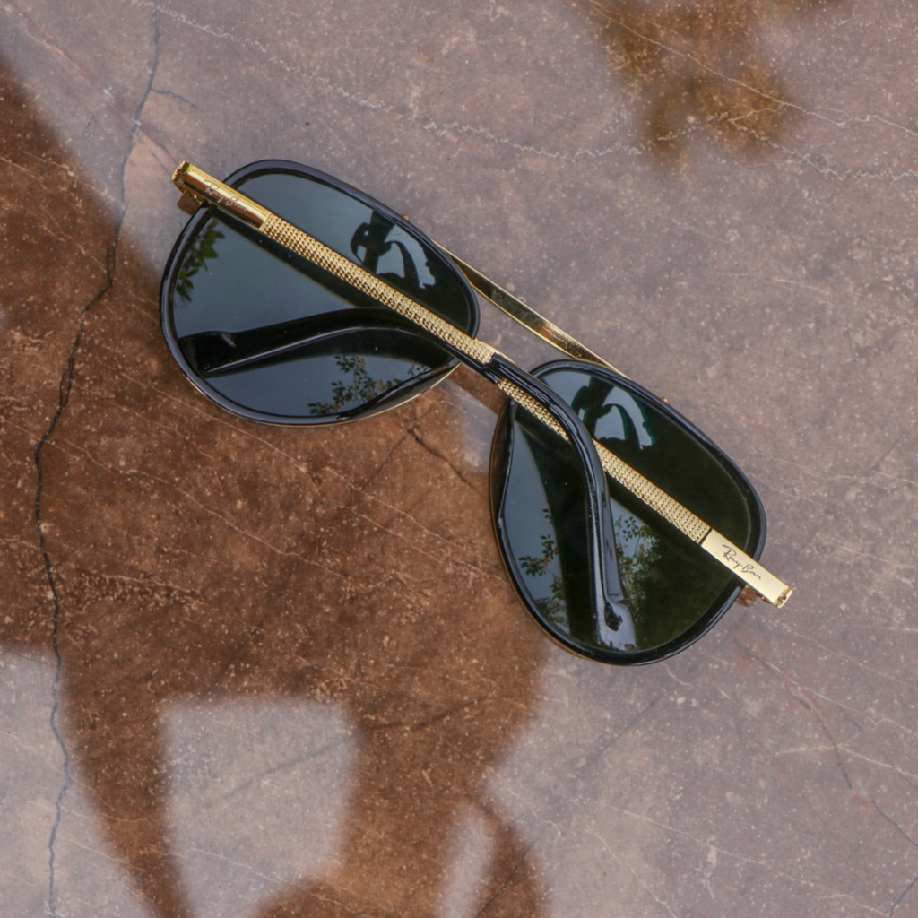 RAY-BAN Blue & Gold 4414 Causal Latest Sunglass For Unisex.