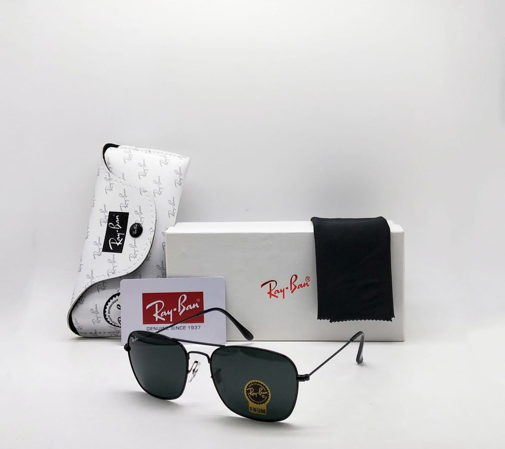 RAY-BAN New Attractive Black & Black 3136 Square Aviator Style Sunglass For Unisex