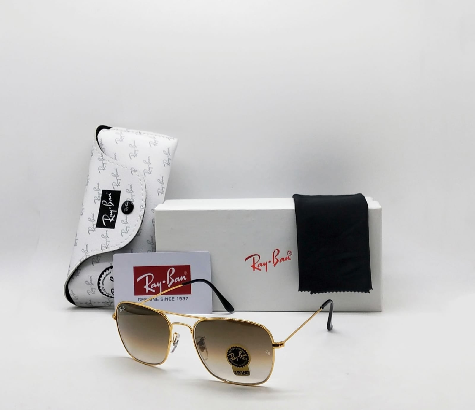 RAY-BAN New Fancy Men's Square Aviator Black Metal Frame Trendy Hot Favourite Wintage Sunglass For Unisex.