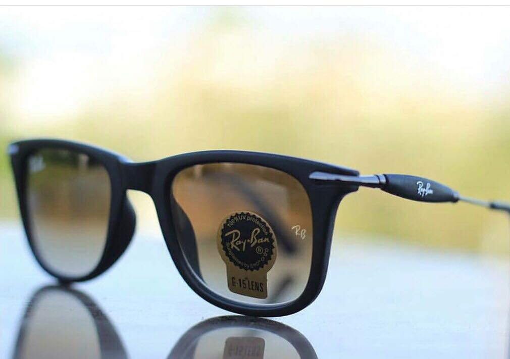 RAY-BAN New Modern Addition Brown Shaded & Brown 2148 Square Sunglass For Unisex