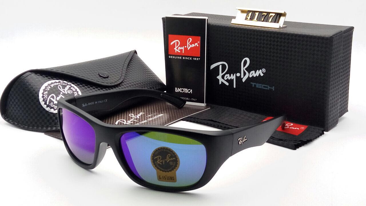 RAY-BAN Black & Black 4177 Sports Riding Wear Men's Sunglass.