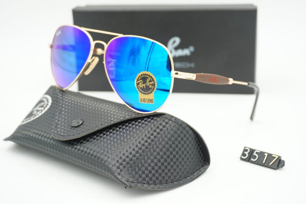 RAY-BAN New Modern Stylish Addition Shaded Brown Shade & Brown 3517 Oval Sunglass For Unisex