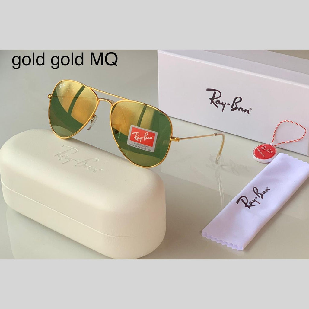 RAY-BAN Orange & Gold ( 3026 ) Aviator Men's Hot Favorite Trendy Sunglasses.