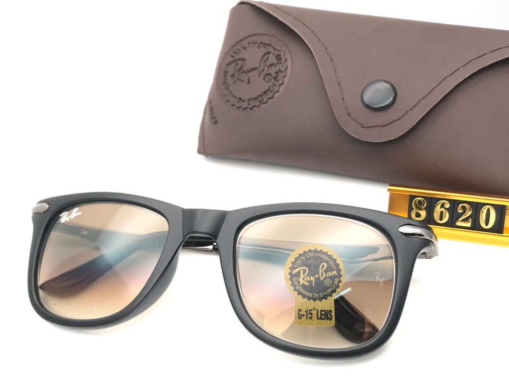 RAY-BAN New Modern Addition Brown Shaded & Brown 2148 Square Sunglass For Unisex