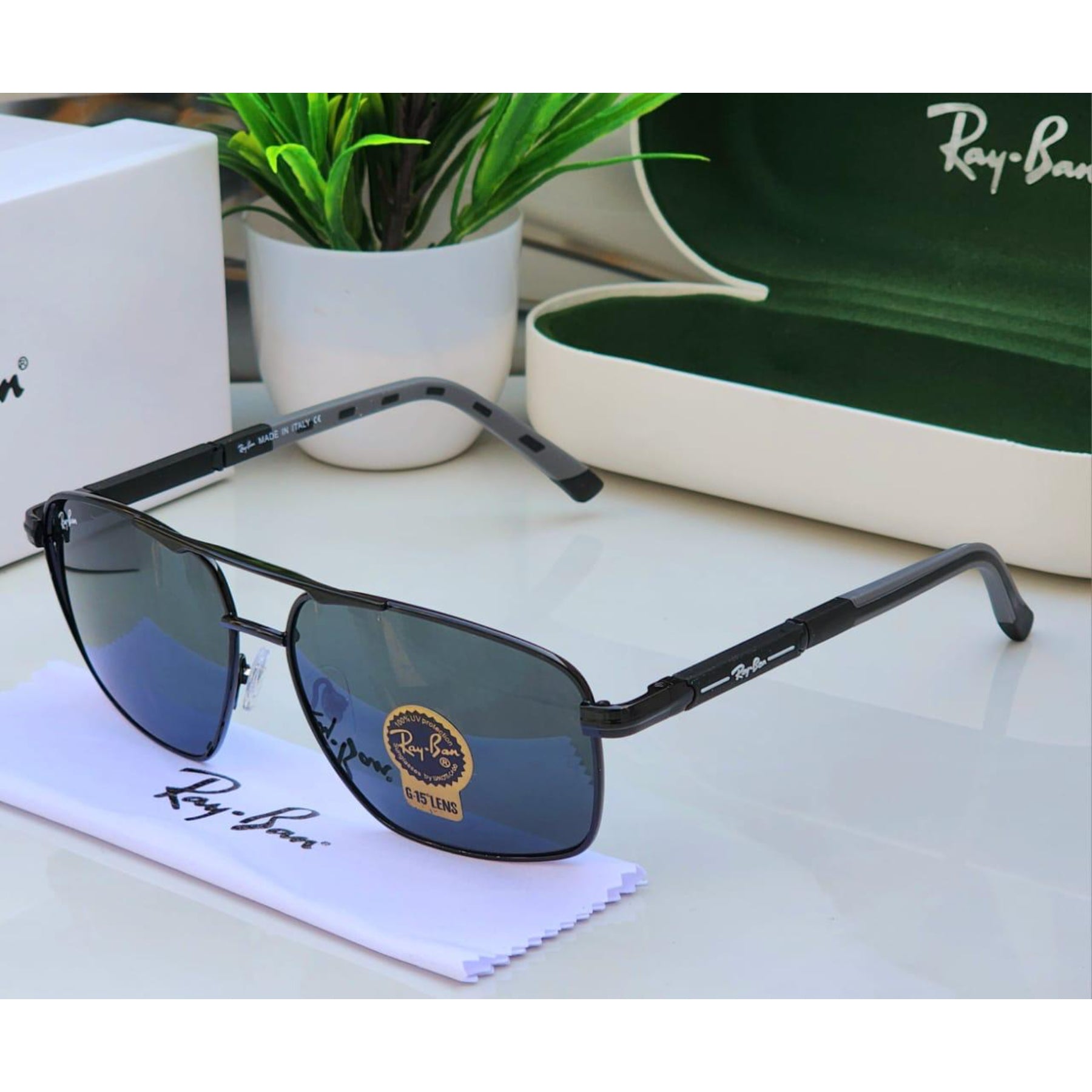 Ray-Ban Latest Fancy All Season Special RB Square 9713 Trending Hot Favorite Fashionable Sunglass For Unisex.