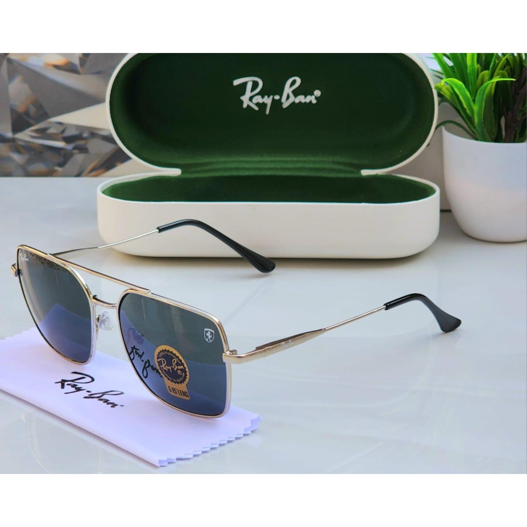 Ray-Ban Latest Fancy All Season Special RB Square 9712 Trending Hot Favorite Fashionable Sunglass For Unisex.