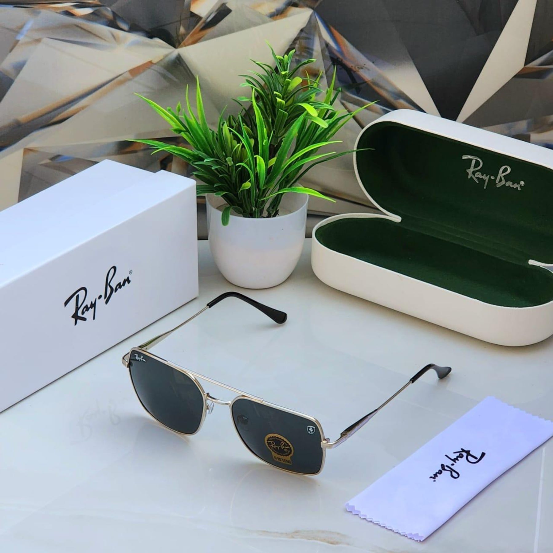 Ray-Ban Latest Fancy All Season Special RB Square 9712 Trending Hot Favorite Fashionable Sunglass For Unisex.