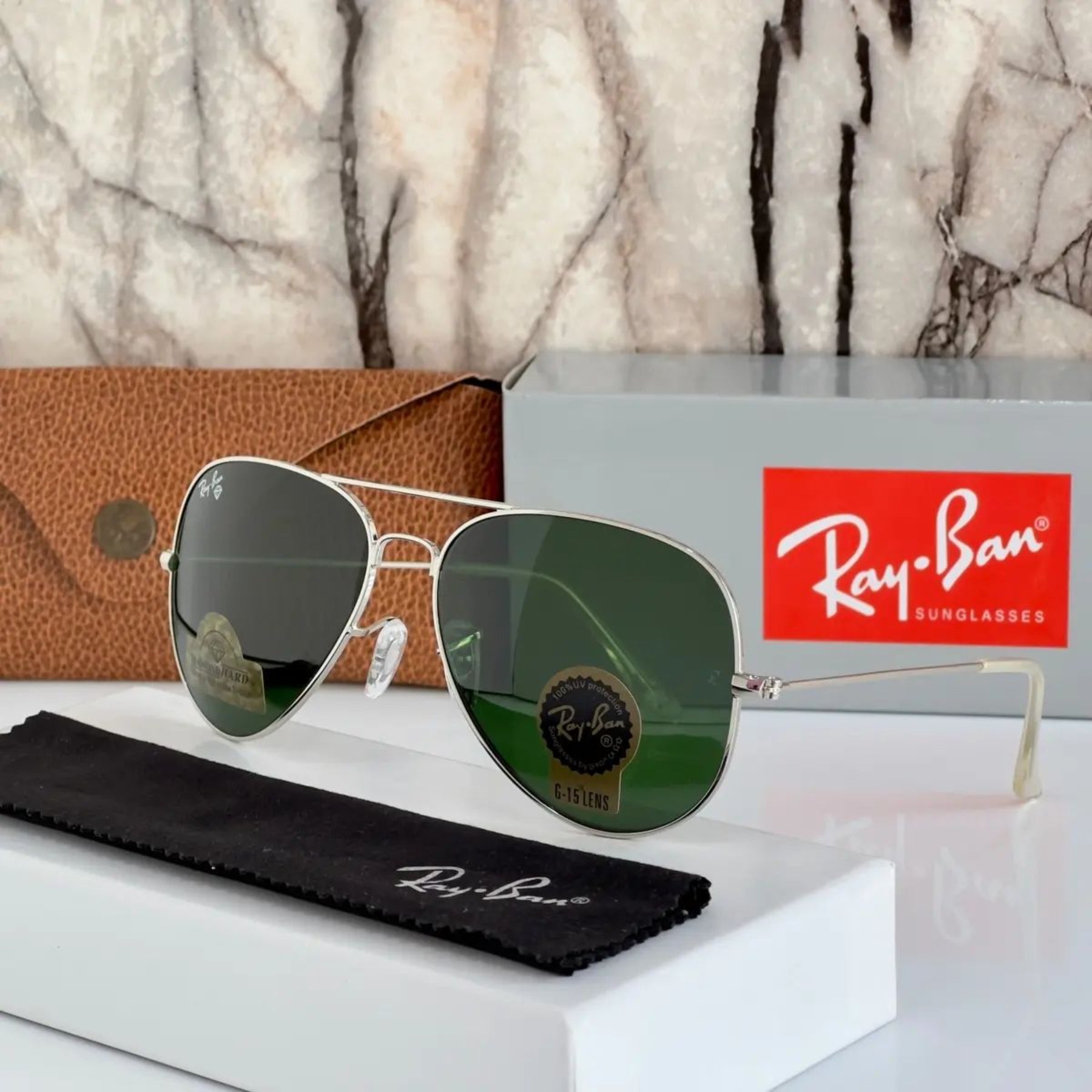 RAY-BAN New Fancy Men's Oval Aviator Metal Frame Trendy Hot Favourite Wintage Sunglass For Unisex.
