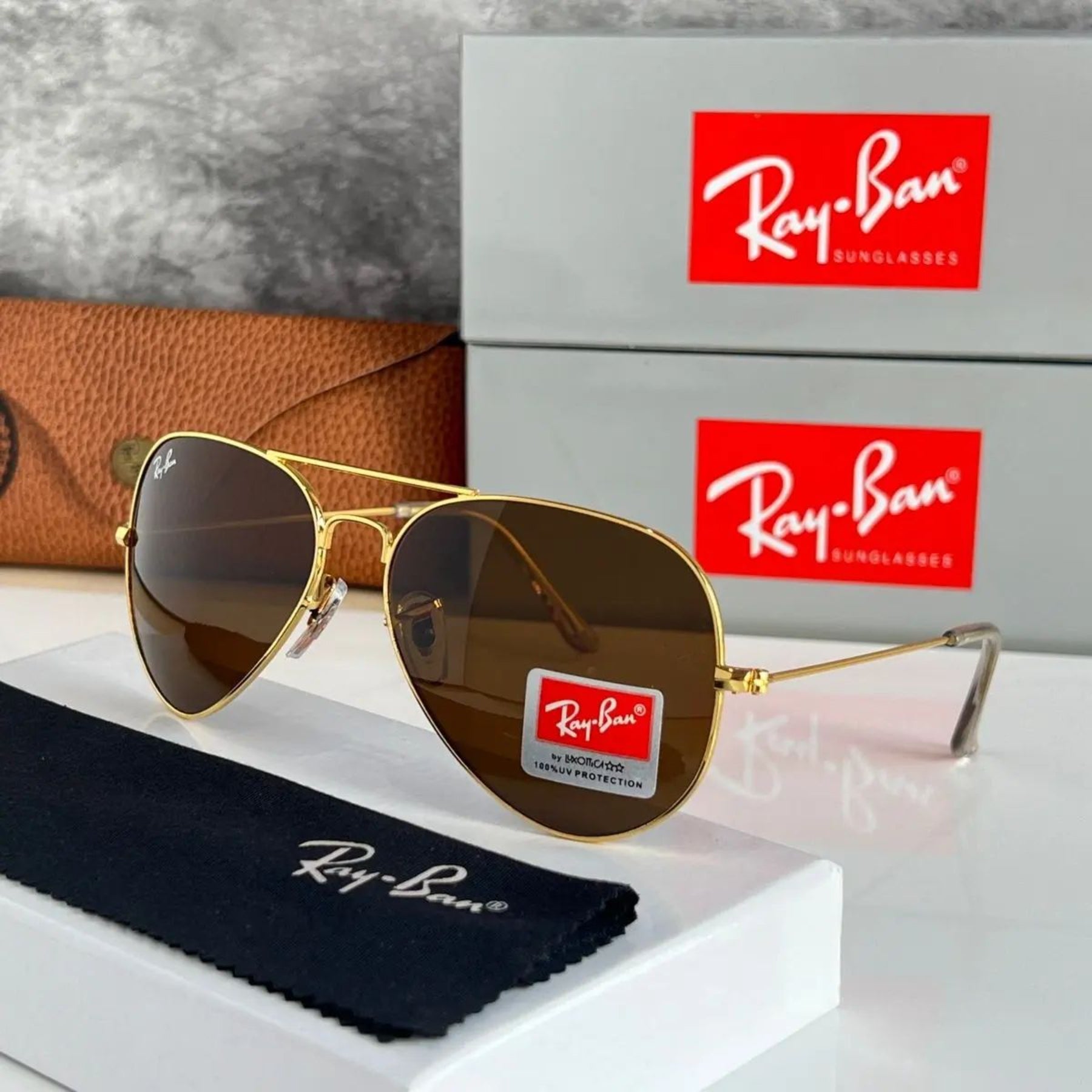 RAY-BAN New Fancy Men's Aviator Metal Trendy Hot Favourite Wintage Sunglass For Unisex.