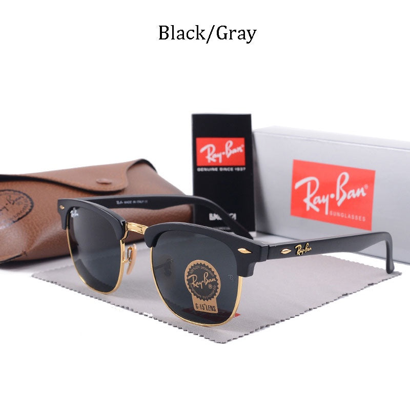 RAY-BAN New Stylish Black & Gold 3016 Sunglass For Unisex