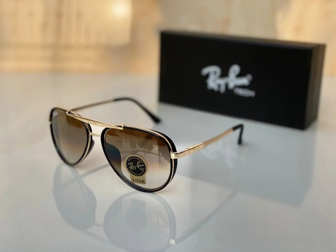 RAY-BAN New Fancy Men's Oval Side Cap Metal Frame Trendy Hot Favourite Wintage Sunglass For Unisex.